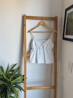 Aritzia Sunday Best White Tie-Front Camisole